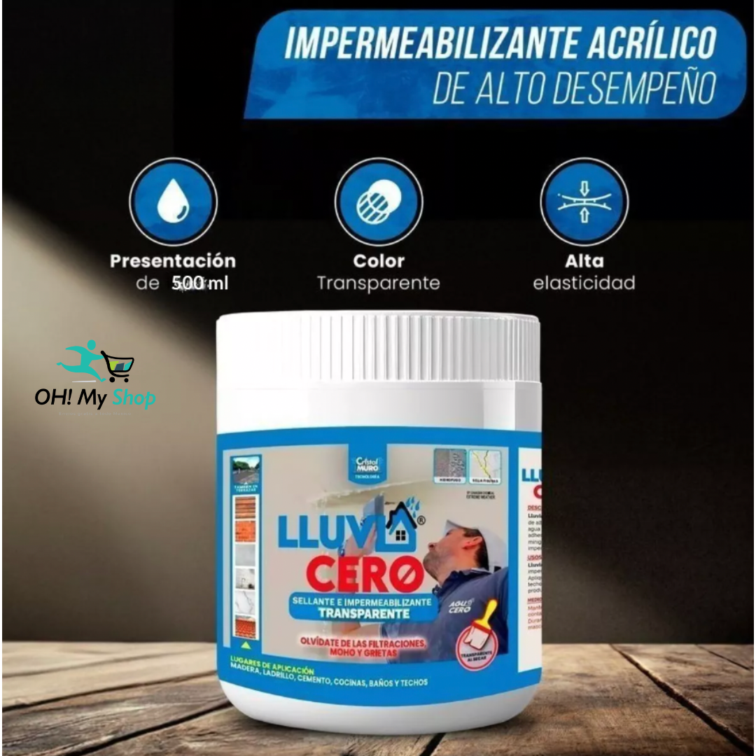 LLUVIA CERO ORIGINAL! IMPERMEABILIZANTE-SELLADOR 500 ML.