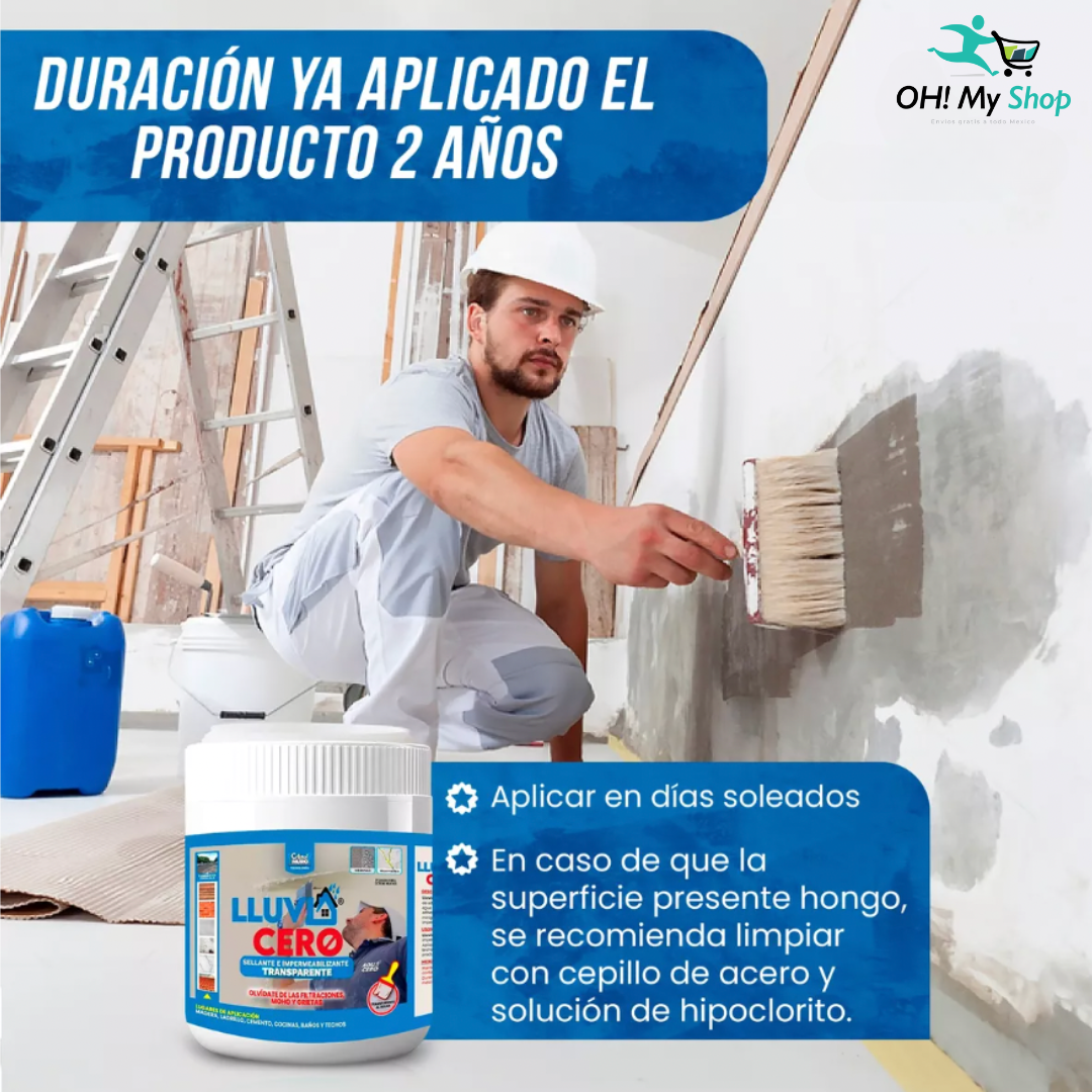 LLUVIA CERO ORIGINAL! IMPERMEABILIZANTE-SELLADOR 500 ML.